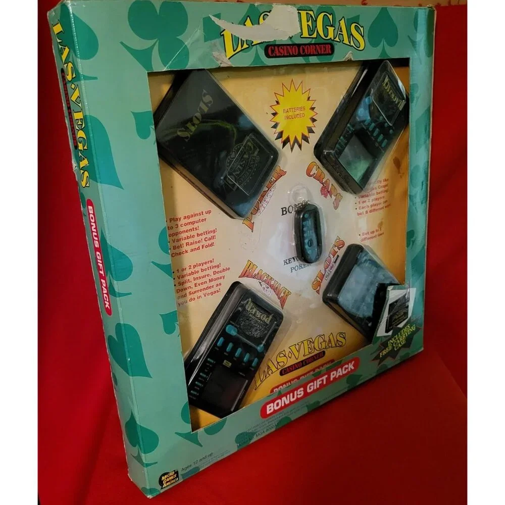 Las Vegas Casino Micro Games Gift Pack Handheld Games Poker Craps Blackjack Slot